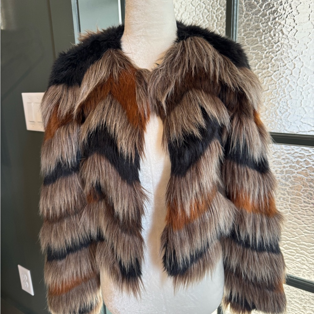 Twelfth Street by Cynthia Vincent Faux Fur Coat